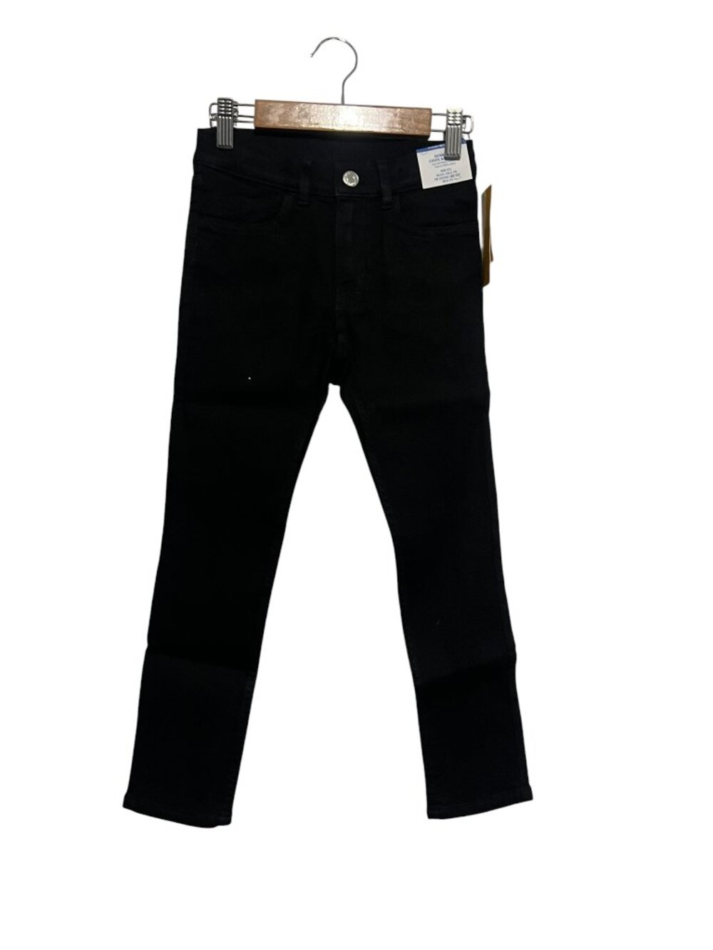 H&M Black Jeans Size 6X Boys Skinny Fit Adjustable Waist NWT